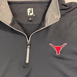 FootJoy Charcoal Quarter-Zip Jacket Size XL With Red Logo